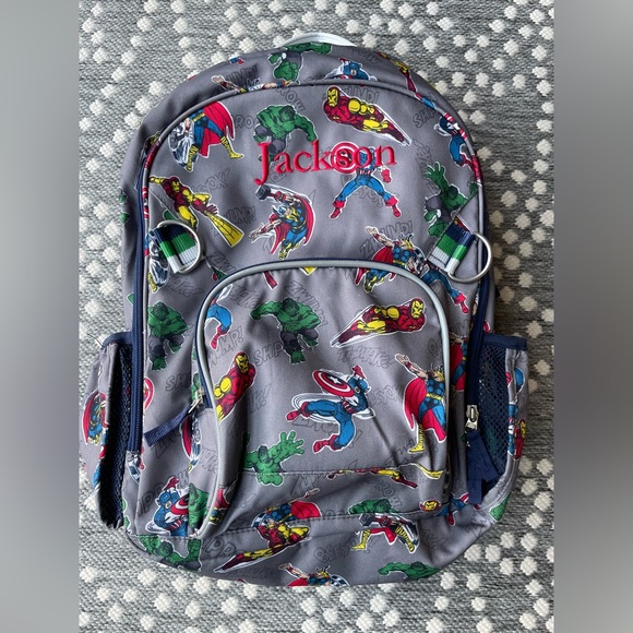 Pottery Barn Kids Other - Pottery Barn Kids Marvel Comic Backpack Jackson Hulk Thor Iron Man Captain boys